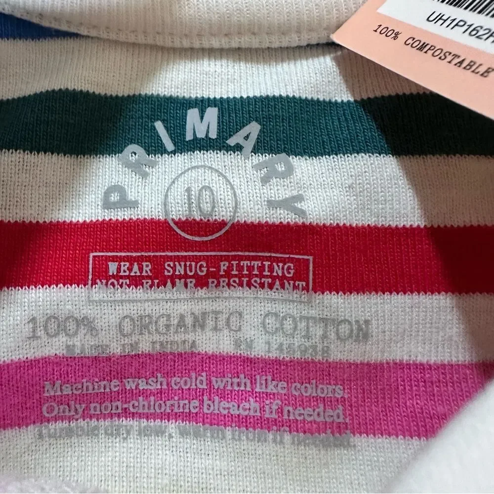 NWT Primary Organic PJ Top &EUC Hanna Andersson Organic Cotton PJ Shorts Size 10